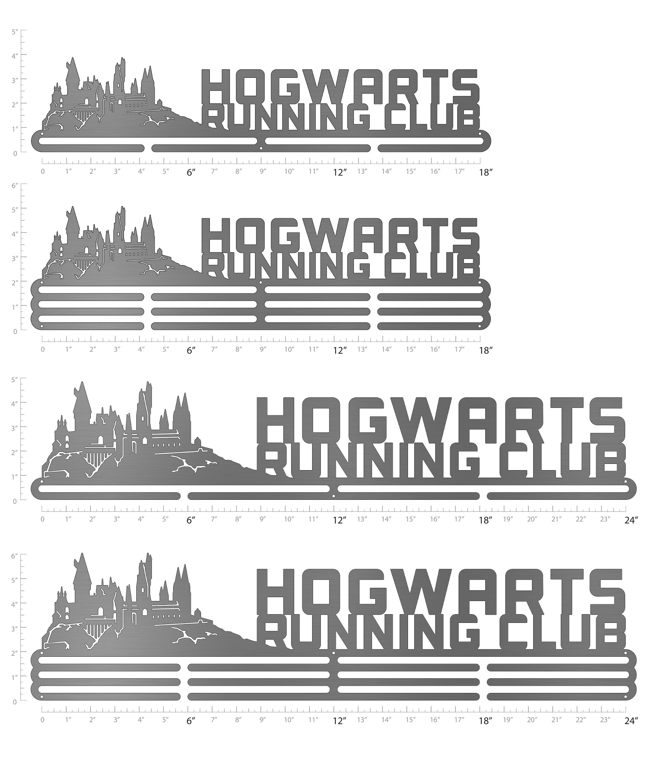 Hogwarts Running Club - Castle | Sport & Running Medal Displays | The  Original Stainless Steel Medal Display