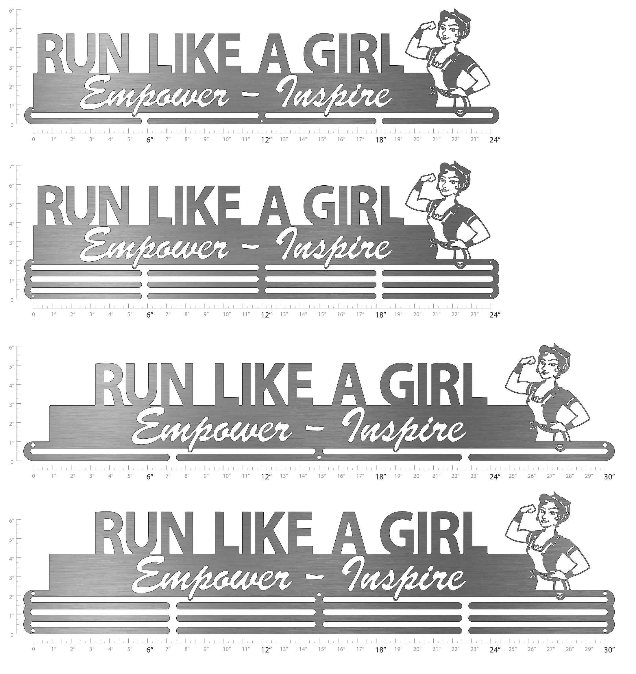Run Like A Girl Empower Inspire with Rosie The Riveter Sport
